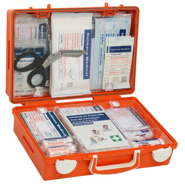 Erste Hilfe Koffer HOLTHAUS SAN mit DIN 13157 mit Erweiterungen