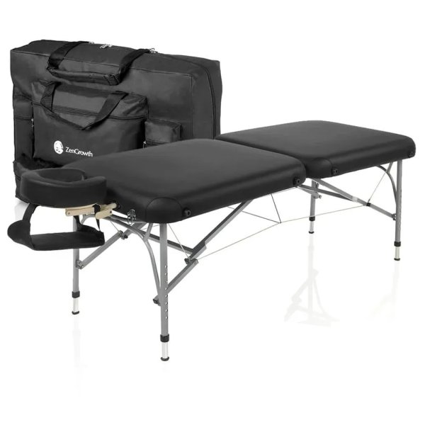 Kofferliege und Massageliege 2-teilig klappbar ZenGrowth Artarmon Untersuchungsliege schwarz